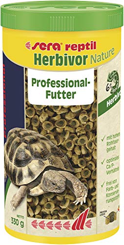 sera reptil Professional Herbivor Nature | 1.000 ml (330 g) für Landschildkröten & Leguane | Ohne Farb- und Konservierungsstoffe | Reich an Vitaminen, Mineralien & Algen von sera