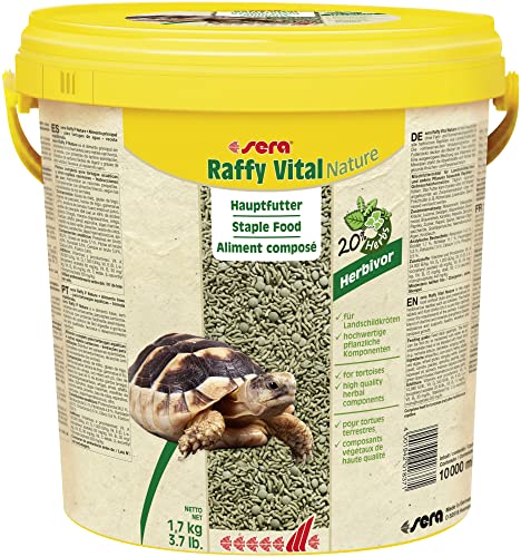 sera Raffy Vital Nature 10 L (1,7 kg) - Schmackhafte Kräutervielfalt für herbivore Reptilien, Landschildkröten Futter von sera