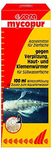 sera mycopur 100 ml - Arzneimittel für Fische gegen Verpilzungen (Mykosen), Medizin fürs Aquarium von sera