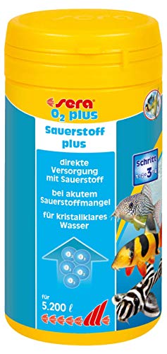 sera (03415) O2 plus 260g zur Sicherung der Versorgung mit Sauerstoff im Aquarium, hilft gegen Gerüche sowie sofort und effektiv bei lebensbedrohlichem Sauerstoffmangel, farblos von sera