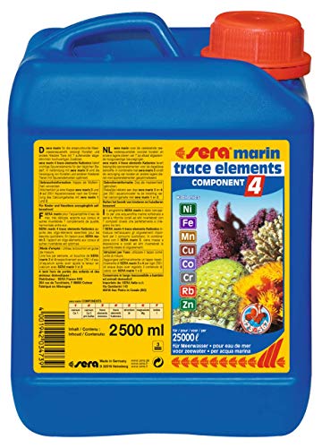 sera marin COMPONENT 4 trace elements Kationics 2,5 Liter - Liefert wichtige Spurenelemente für den täglichen Bedarf, Wasseraufbereiter Meerwasser von sera