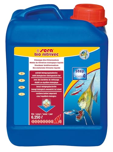 sera Bio nitrivec 2500 ml | Flüssigfiltermedium gegen Ammonium und Nitrit | saubere und gesunde Aquarien | schafft Siedlungsfläche im Aquarium von sera