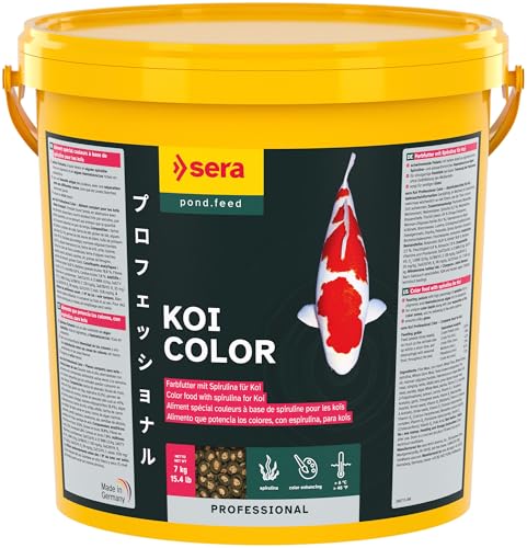sera KOI Professional Color Farbfutter 7 kg (21L) | Koi-Fischfutter für perfekte Farben| Für Temperaturen über 8°C | Unterstützt das Wachstum von Kois | Geringere Wasserbelastung | Weniger Algen von sera