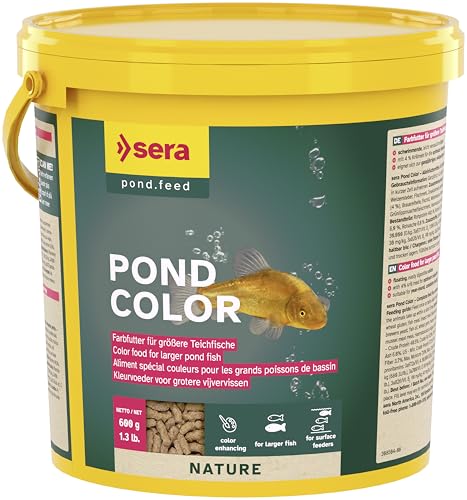 sera Pond Color Sticks 3,8 L (600g) | Farbfutter für größere Teichfische | Ohne Farb- & Konservierungsstoffe | Mit 4% Krill & Omega-Fettsäuren | Für gesunde Fische & klares Wasser von sera