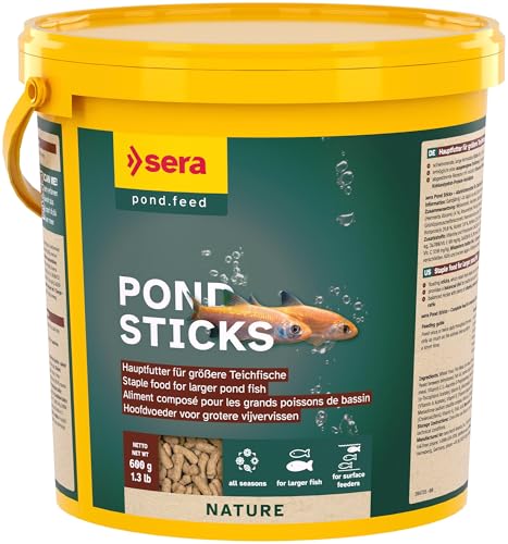 sera Pond Sticks 3,8 L (600g) | Hauptfutter für Koi & große Goldfische | ohne Farb- & Konservierungsstoffe | leicht verdaulich & stärkt Abwehrkräfte | ganzjährige Fütterung | wasserbelastungsfrei von sera