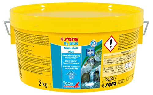 sera pond O2 plus 2,2 Liter (2 kg) - zur Sicherung der Sauerstoffversorgung im Gartenteich, Sauerstoff plus, direkte Versorgung mit Sauerstoff, gegen Sauerstoffmangel von sera