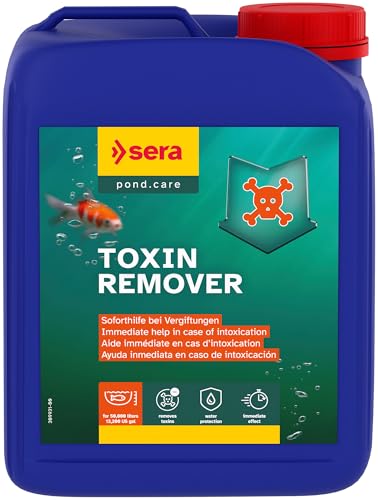 sera pond toxivec 5 Ltr. - Soforthilfe für alle Teiche Entfernt sofort akut fischtoxischen Stoffe Ammoniak und Nitrit Bindet schädliche Schwermetalle wie Blei und Kupfer Entfernt Chlor und Chloramine von sera