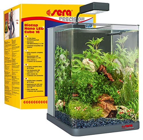 sera Biotop Nano LED Cube 16 - 16 l Süßwasser-Nano-Komplettaquarium mit LED Beleuchtung und 3-Kammer-Filter sera Biotop Nano LED Cube 16 - 16 l Süßwasser-Nano-Komplettaquarium mit LED Beleuchtung und 3-Kammer-Filter von sera