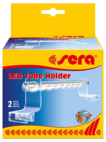 sera LED Tube Holder Clear (2 St) - Acrylglashalterung zur eleganten Befestigung der sera LED X-Change Tubes über offenen Aquarien von sera