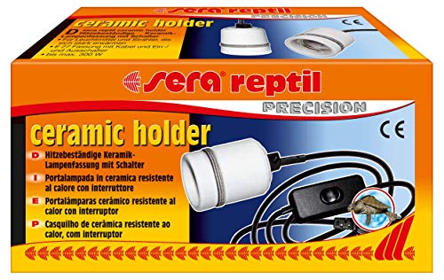 sera reptil ceramic holder - Keramikfassung mit Zuleitung und Schalter für Terrarieninstallationen, 1 Stück (1er Pack) von sera