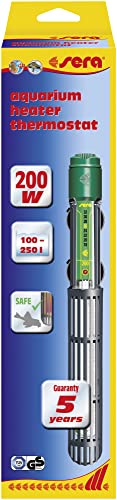 sera Regelheizer 200W - Qualitätsheizer mit schockresistentem Quarzglas, Präzisions-Sicherheitsschaltung und Sicherheits-Protector, White von sera