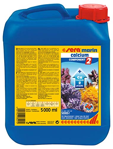 sera marin COMPONENT 2 Ca pH-Buffer 5 Liter - Stabilisiert das pH-System im Meerwasseraquarium, Wasseraufbereiter Meerwasser von sera