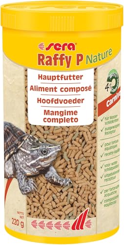 sera Raffy P Nature 1000 ml | Wasserschildkröten Futter | Ausgewogene Nahrung für Schildkröten | enthält tierische und pflanzliche Inhaltsstoffe | Fischfutter Made in Germany von sera