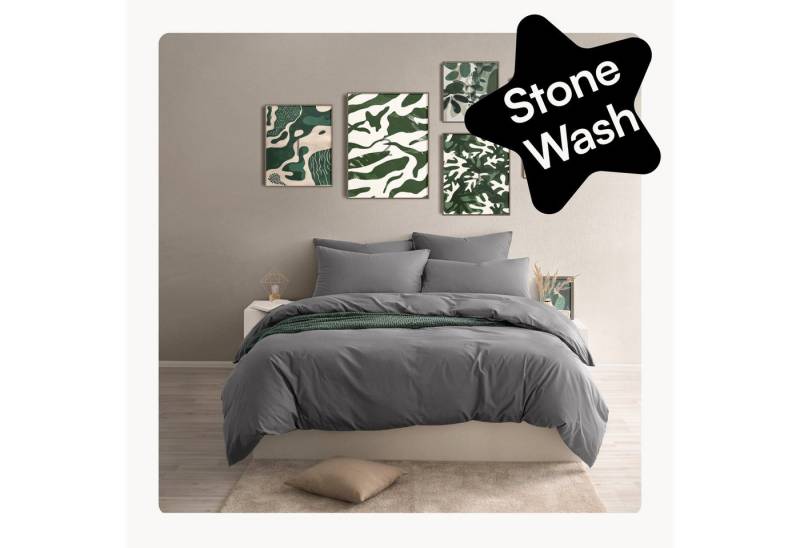 Seralino Bettwäsche Set 135x200 inkl. 80x80 Kissenbezug (100% Baumwolle) Perkal, Bio Perkal, besonders weich & atmungsaktiv, BCI zertifiziert, mit Reißverschluss von Seralino