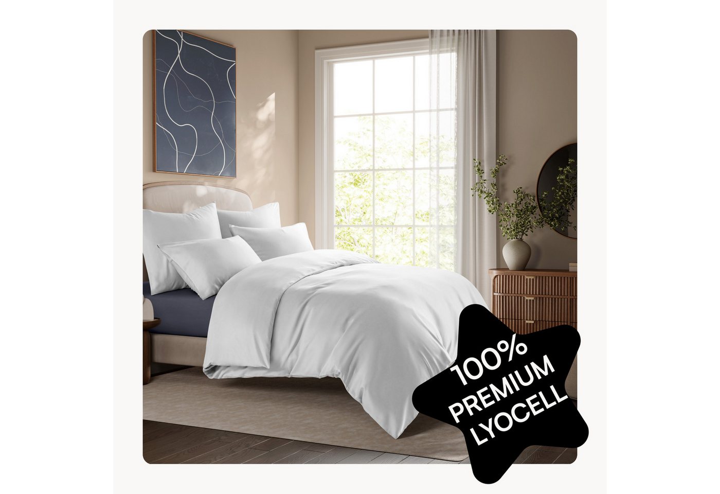 Seralino Bettwäsche Set in Gr. 135x200, 155x220, 200x200 cm, 100% Lyocell (Tencel), Besonders weich & atmungsaktiv – aus natürlichen Eukalyptusfasern von Seralino