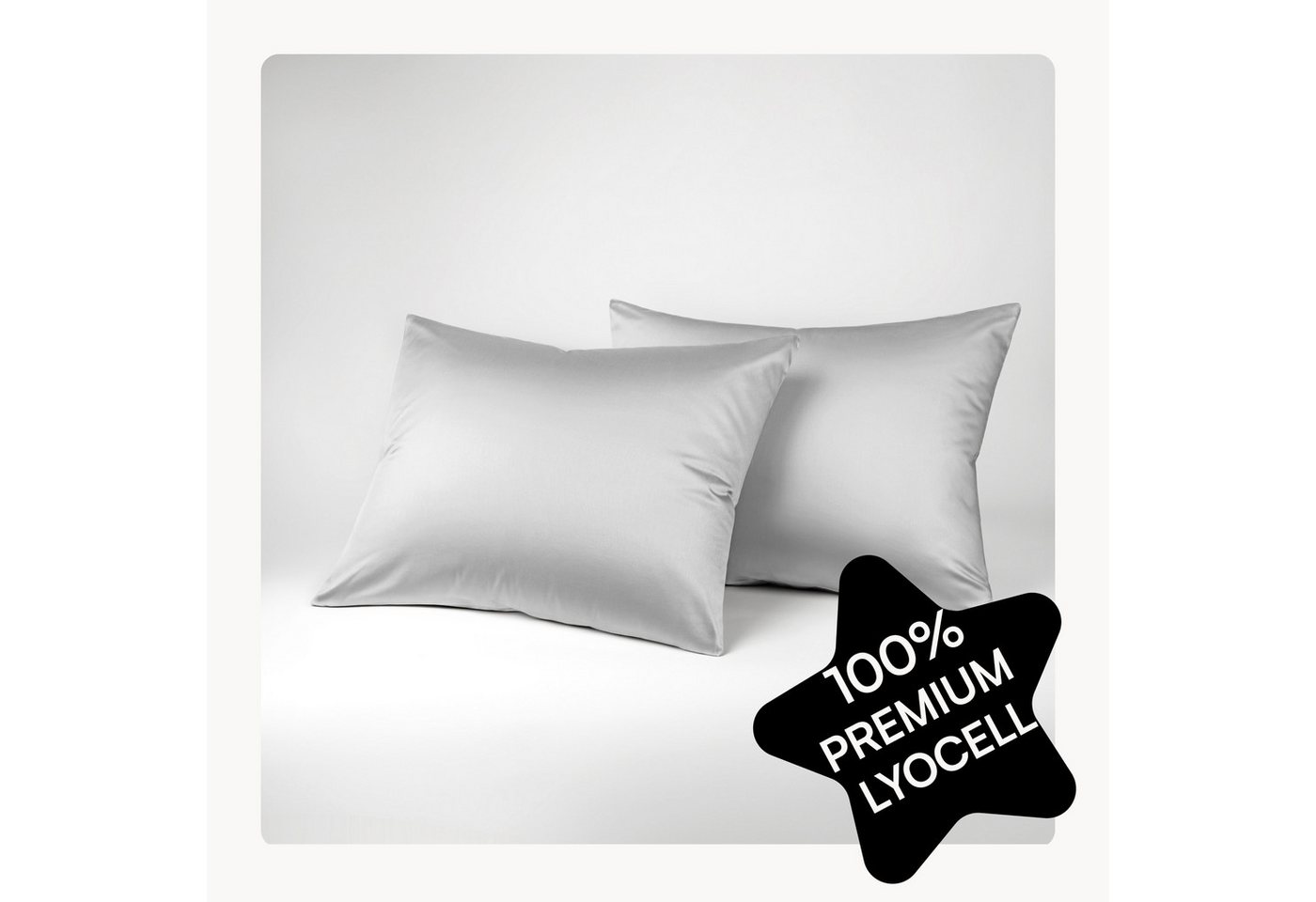 Seralino Kissenbezüge Set aus 100% Lyocell (Tencel) in Gr. 40x80, 80x80, 40x60cm, (2 Stück), besonders weich, schnelltrocknend, atmungsaktiv, aus Eukalyptusfasern von Seralino