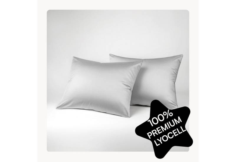 Seralino Kissenbezüge Set aus 100% Lyocell (Tencel) in Gr. 40x80, 80x80, 40x60cm, (2 Stück), besonders weich, schnelltrocknend, atmungsaktiv, aus Eukalyptusfasern von Seralino