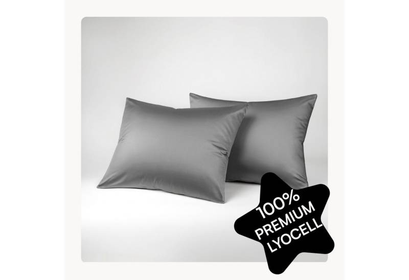 Seralino Kissenbezüge Set aus 100% Lyocell (Tencel) in Gr. 40x80, 80x80, 40x60cm, (2 Stück), besonders weich, schnelltrocknend, atmungsaktiv, aus Eukalyptusfasern von Seralino