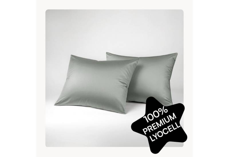 Seralino Kissenbezüge Set aus 100% Lyocell (Tencel) in Gr. 40x80, 80x80, 40x60cm, (2 Stück), besonders weich, schnelltrocknend, atmungsaktiv, aus Eukalyptusfasern von Seralino