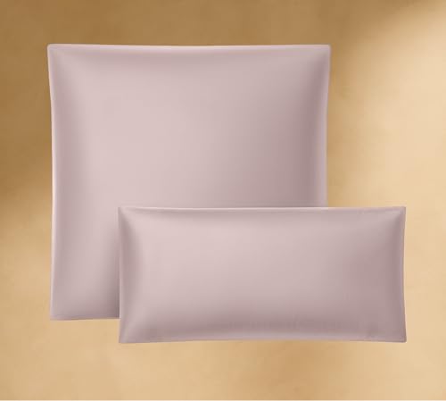 Seralino Satin Kissenbezug 50x70 Rosa (2er Set) aus 100% Bio Baumwolle, Kopfkissenbezug weich, Kissenbezug 70x50 mit Reißverschluss, Kissenhülle 50x70 Baumwolle von Seralino