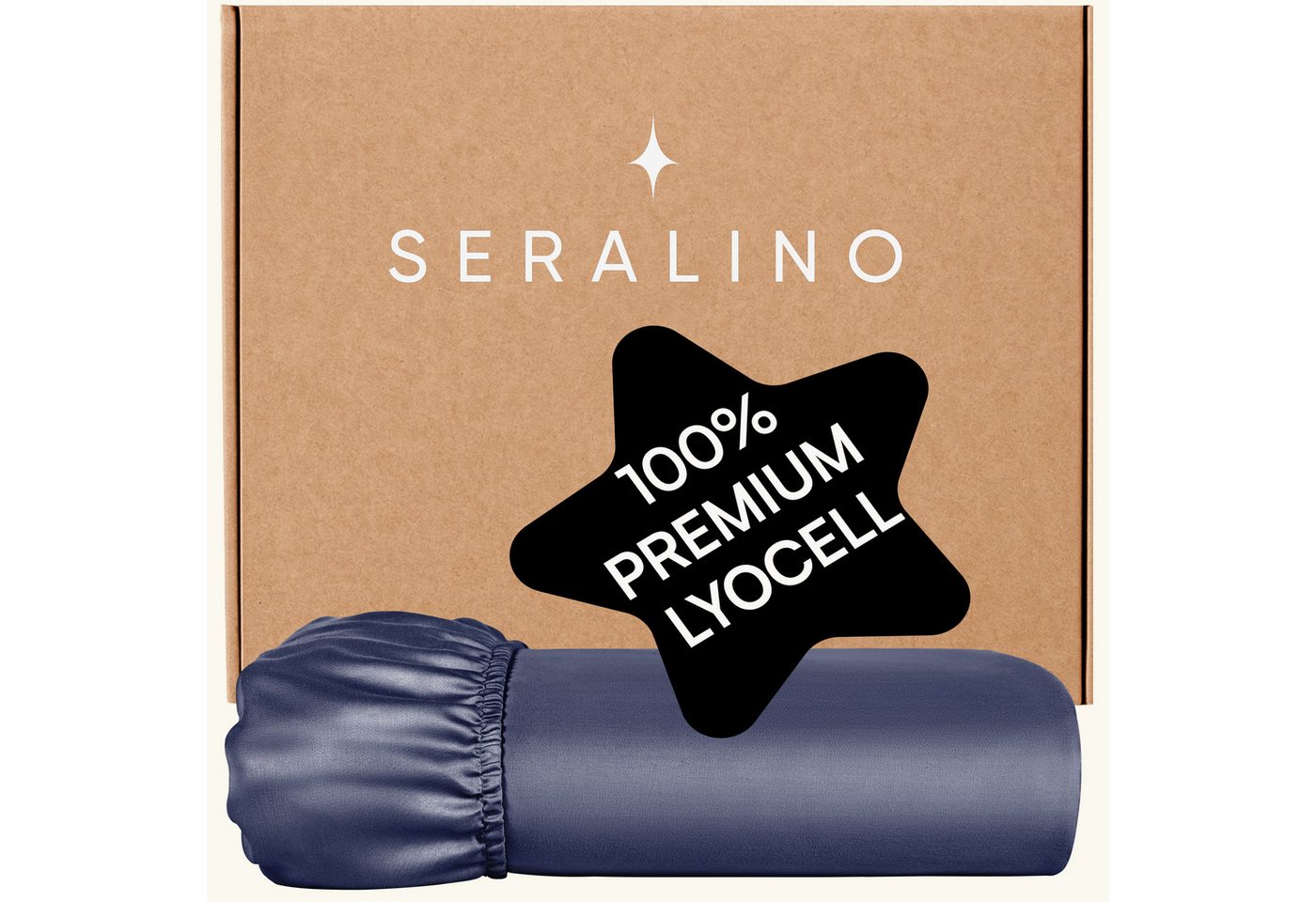 Seralino Spannbettlaken 100% Lyocell (Tencel), weiches, atmungsaktives Spannbetttuch, Gummizug: rundum, besonders weich, schnelltrocknend, atmungsaktiv, natürlicher Rohstoff von Seralino