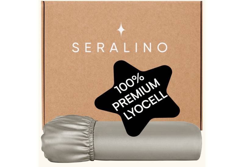 Seralino Spannbettlaken 100% Lyocell (Tencel), weiches, atmungsaktives Spannbetttuch, Gummizug: rundum, besonders weich, schnelltrocknend, atmungsaktiv, natürlicher Rohstoff von Seralino