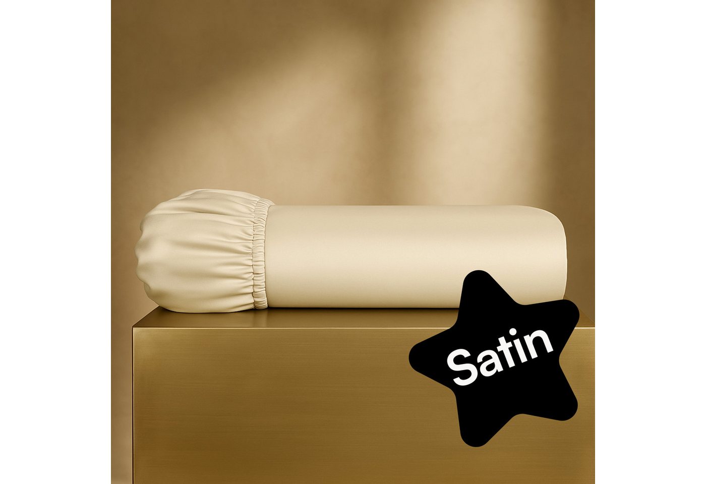 Seralino Spannbettlaken Mako Satin Spannbetttuch (100% Bio Baumwolle), 100% Bio-Baumwolle, Gummizug: rundum, Etiketten zeigen Seiten – schnelles, unkompliziertes Beziehen garantiert., Fairtrade/ GOTS zertifizierte uni Bettlaken, weich von Seralino