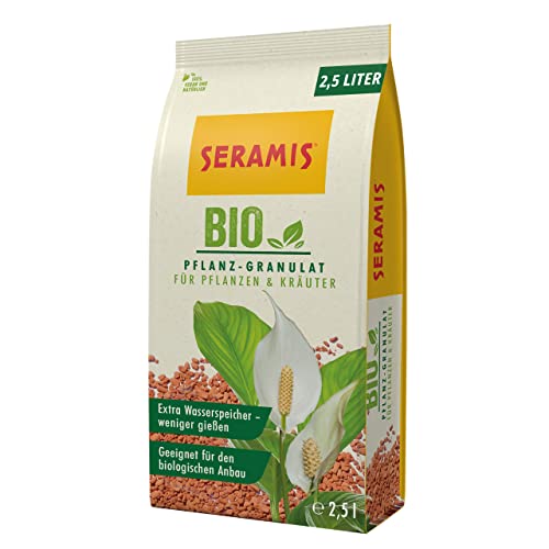 Seramis Bio-Pflanz-Granulat für Pflanzen und Kräuter (2,5 l) – Pflanzen Tongranulat – Pflanzenerde Ersatz zur Wasser- und Nährstoffspeicherung von Seramis