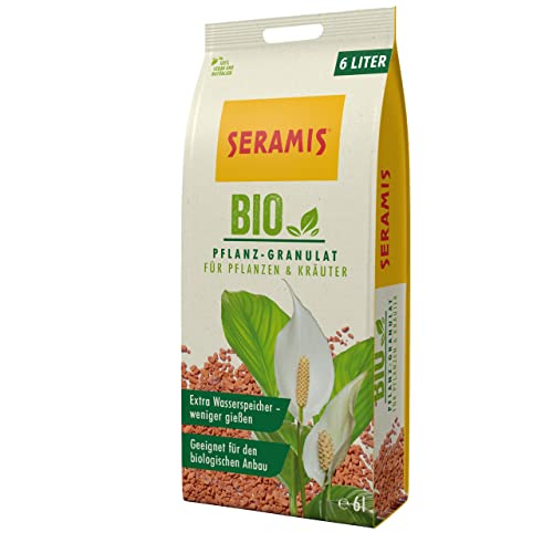 Seramis Bio-Pflanz-Granulat für Pflanzen und Kräuter, 6 l – Pflanzen Tongranulat, Pflanzenerde Ersatz zur Wasser- und Nährstoffspeicherung von Seramis