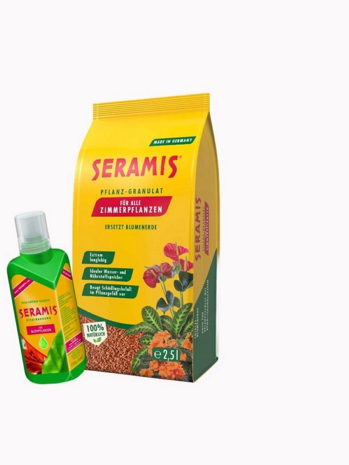Seramis Blumendünger Seramis Zimmerpflanzen 2,5 l & Vitalnahrung Blühpflanzen 500 ml, Zimmerpflanzen, 2-St. von Seramis