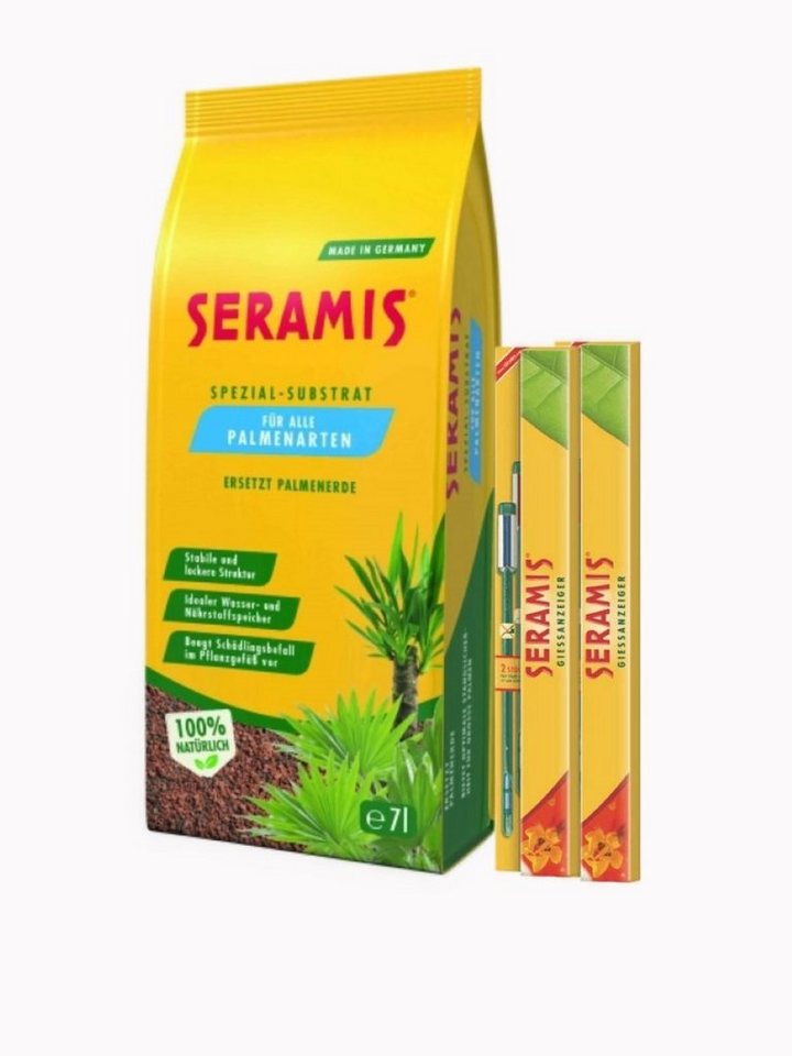 Seramis Pflanzgranulat Seramis Palmenset incl. 2 Gießanzeiger Sparpaket, mit Pflanzgranulat + Gießanzeiger, (Sparset, 3-St., Sparset), Sparset von Seramis