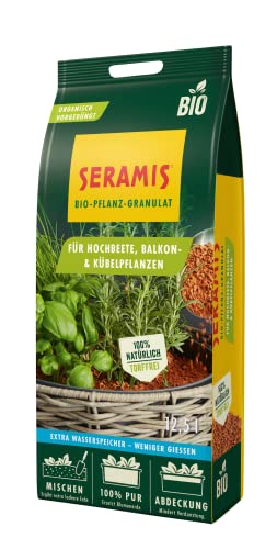 Seramis Pflanz-Granulat für Beet-, Balkon- & Kübelpflanzen, 12,5 l – Tongranulat, Pflanzenerde Ersatz zur Wasser- und Nährstoffspeicherung, Braun von Seramis