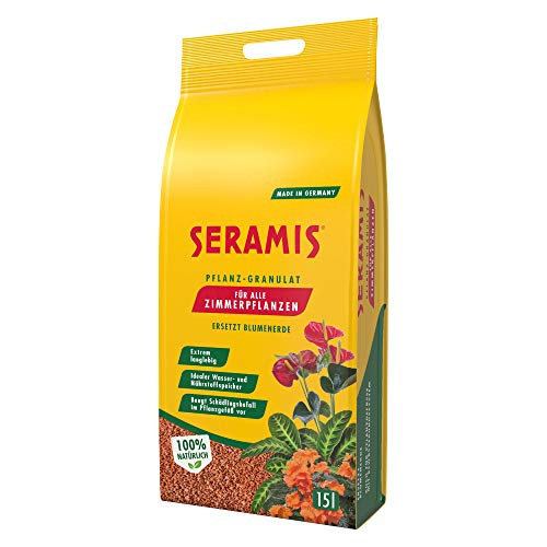 Seramis Pflanz-Granulat für alle Zimmerpflanzen, 15 l – Pflanzen Tongranulat, Blumenerde Ersatz zur Wasser- und Nährstoffspeicherung von Seramis