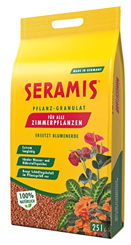 Seramis Pflanz-Granulat für alle Zimmerpflanzen, 25 l – Pflanzen Tongranulat, Blumenerde Ersatz zur Wasser- und Nährstoffspeicherung, Rot von Seramis