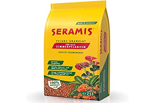 Seramis Pflanz-Granulat für alle Zimmerpflanzen, 7,5 l – Pflanzen Tongranulat, Blumenerde Ersatz zur Wasser- und Nährstoffspeicherung von Seramis