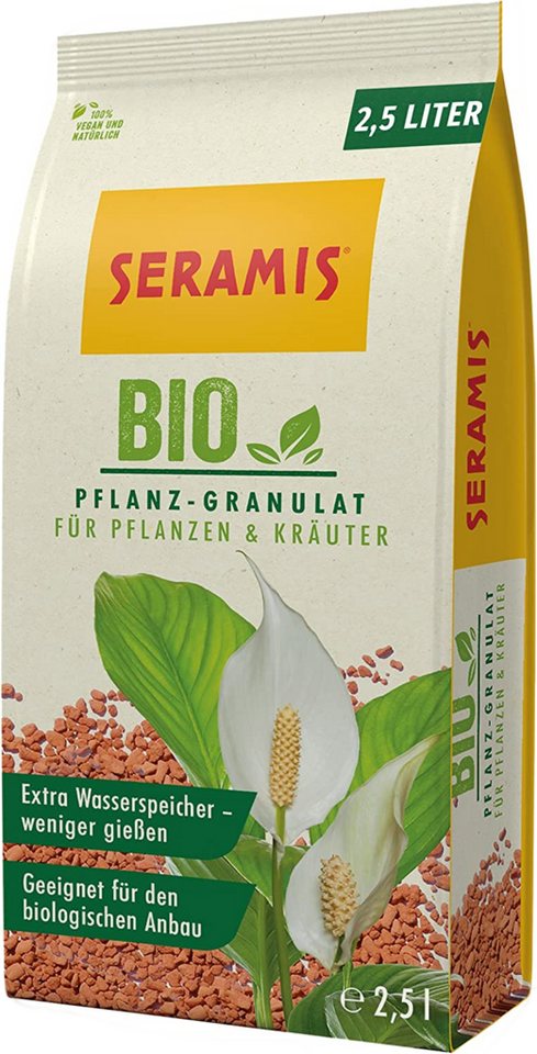 Seramis Pflanzgranulat Seramis BIO Pflanzgranulat für Pflanzen & Kräuter Pflanzgranulat, mit BIO Pflanzgranulat für Pflanzen & Kräuter, 2,5 l von Seramis
