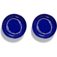 Serax - Feast Teller, Ø 22 cm tief, dunkelblau / weiß gestreift (2er-Set) von Serax