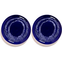 Serax - Feast Teller, Ø 26,5 cm, dunkelblau / weiß gepunktet (2er-Set) von Serax