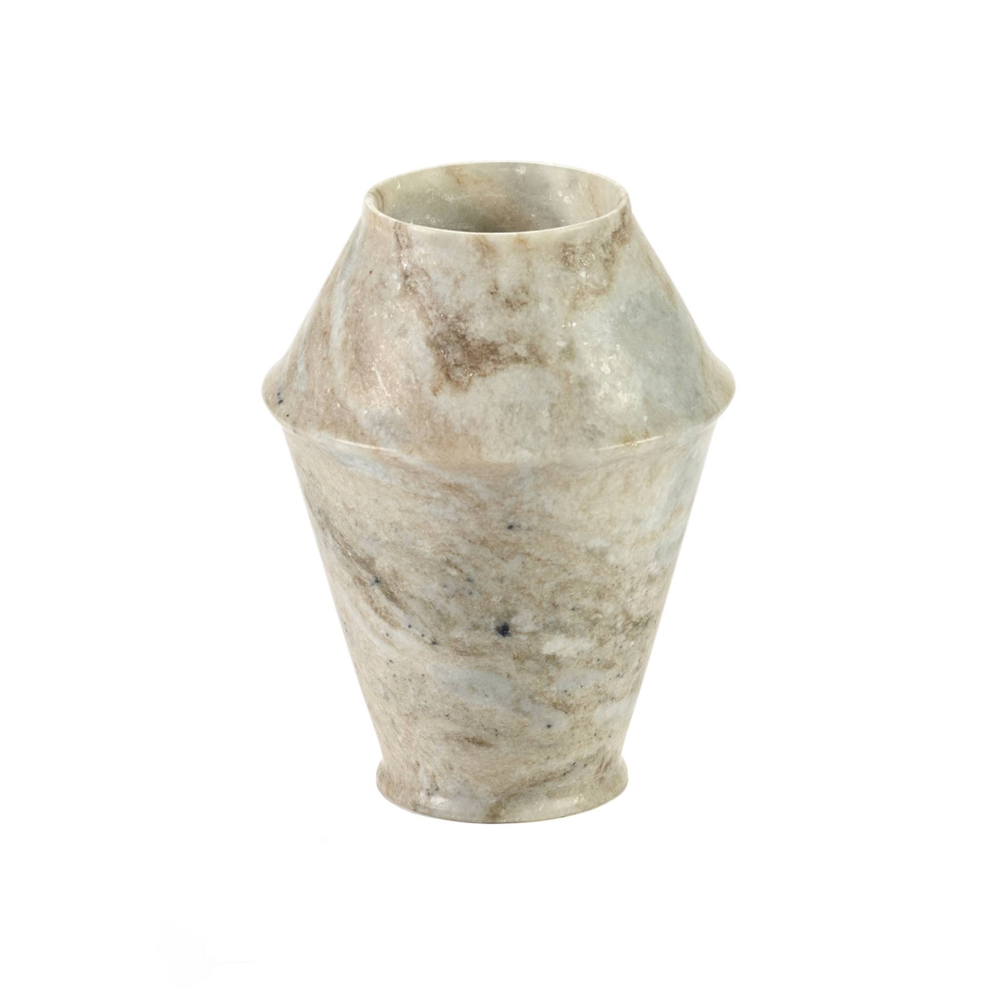 Serax NV - Dune by Kelly Wearstler Marmor Vase °2 - braun/poliert/H x Ø 18x14cm/handgefertigt von Serax NV