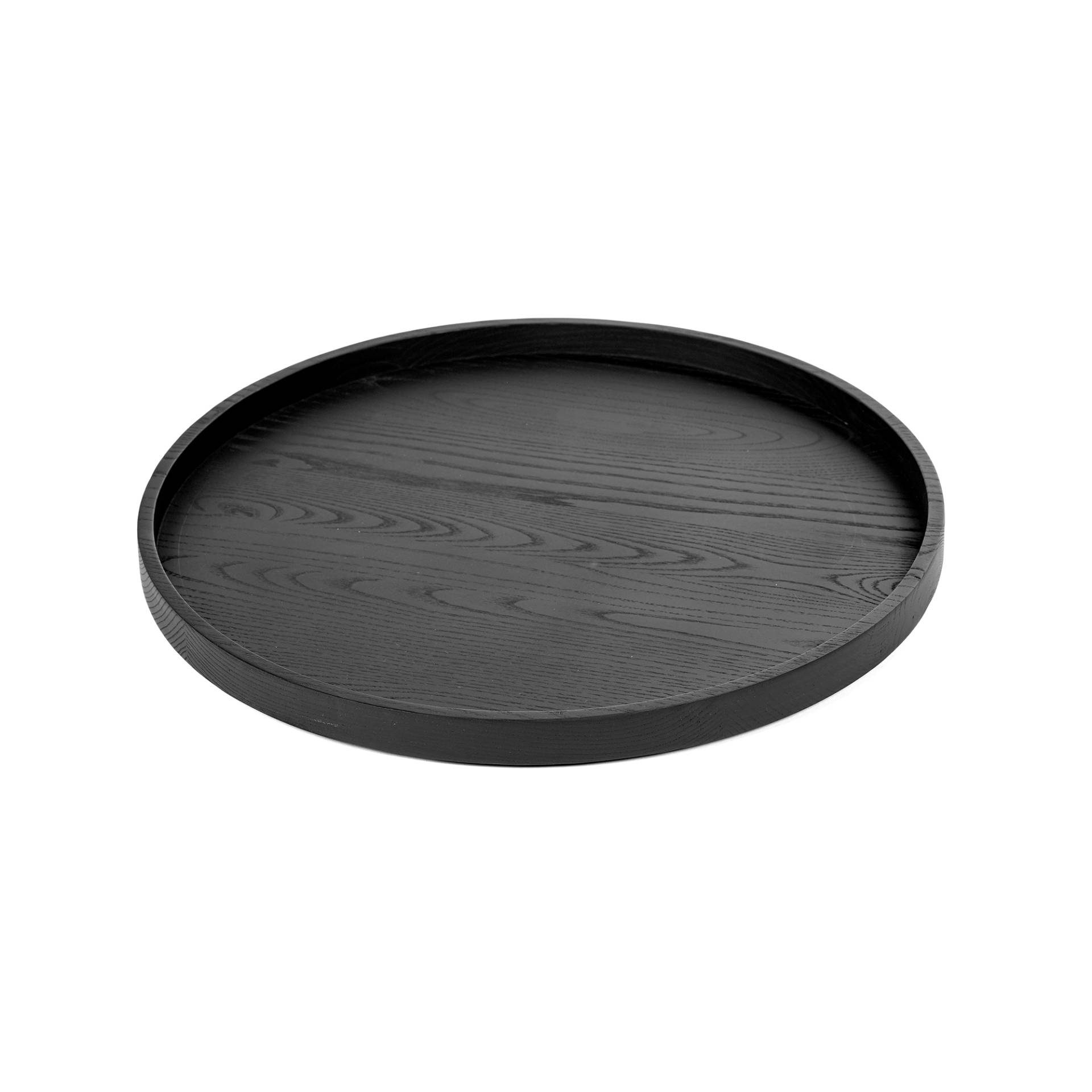 Serax NV - Passe-Partout Tablett rund - schwarz/matt geölt/H x Ø 2,8x35cm/nur Handwäsche von Serax NV