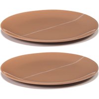 Serax - Zuma Teller by Kelly Wearstler, Ø 23 cm, Sienna / cream orange (2er-Set) von Serax