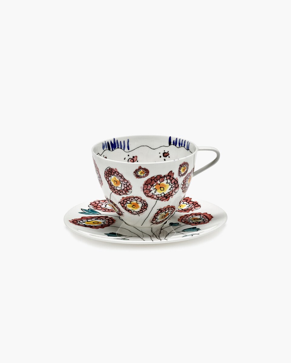Cappuccinotasse mit Untere 8 cm Midnight Flowers Anemone Milk Cappuccinotasse mit Untere 8 cm Midnight Flowers Anemone Milk von Serax