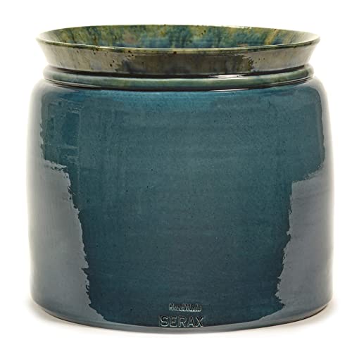 Serax Blumentopf Reactive Blue-Blau-Dunkelblau D 30 cm H 26 cm von Serax