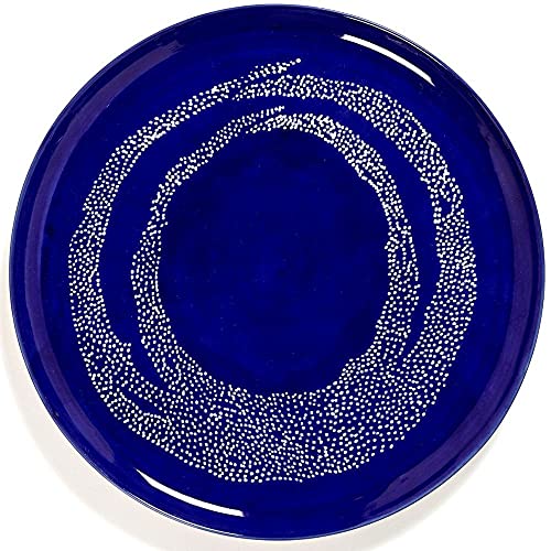 Serax Feast Servierteller diam. 35 cm. Lapis Lazuli Swirl - dots White von Serax