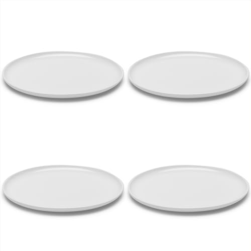 Serax Piet Boon Frühstücksteller, Basisgeschirr von Piet Boon, 4 Dessertteller, Porzellan-Geschirr-Set in Weiß, luxuriöses Geschirr für Abendessen zu Hause, Party, Kuchen, Weihnachten, Küchensets von Serax