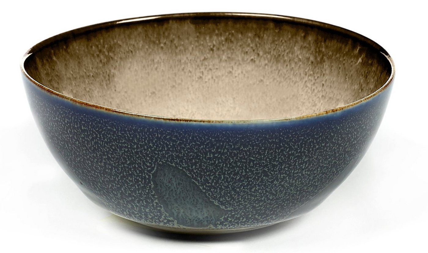 Serax Schale Terres de rêves Bowl misty grey / dark blue 10,8cm, Keramik, (Schale) von Serax