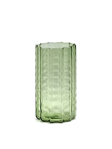 Serax Vase Green Wave Grün D 12 cm H 21 cm von Serax