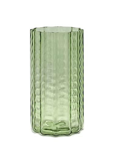 Serax Vase Green Wave Grün D 15 cm H 28 cm von Serax