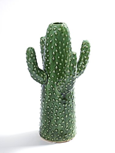Vase, Kaktus, mittelgroß, Porzellan, Höhe 29 cm, Grün von Serax