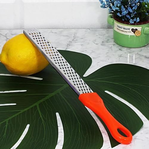Zitronenschaber und Käsereibe aus Edelstahl – ergonomischer, rutschfester Griff in mehreren Farben – spülmaschinenfeste Zitrusschaber für Zitrone, Limette, Ingwer, Knoblauch, Parmesan, Schokolade von Serazat